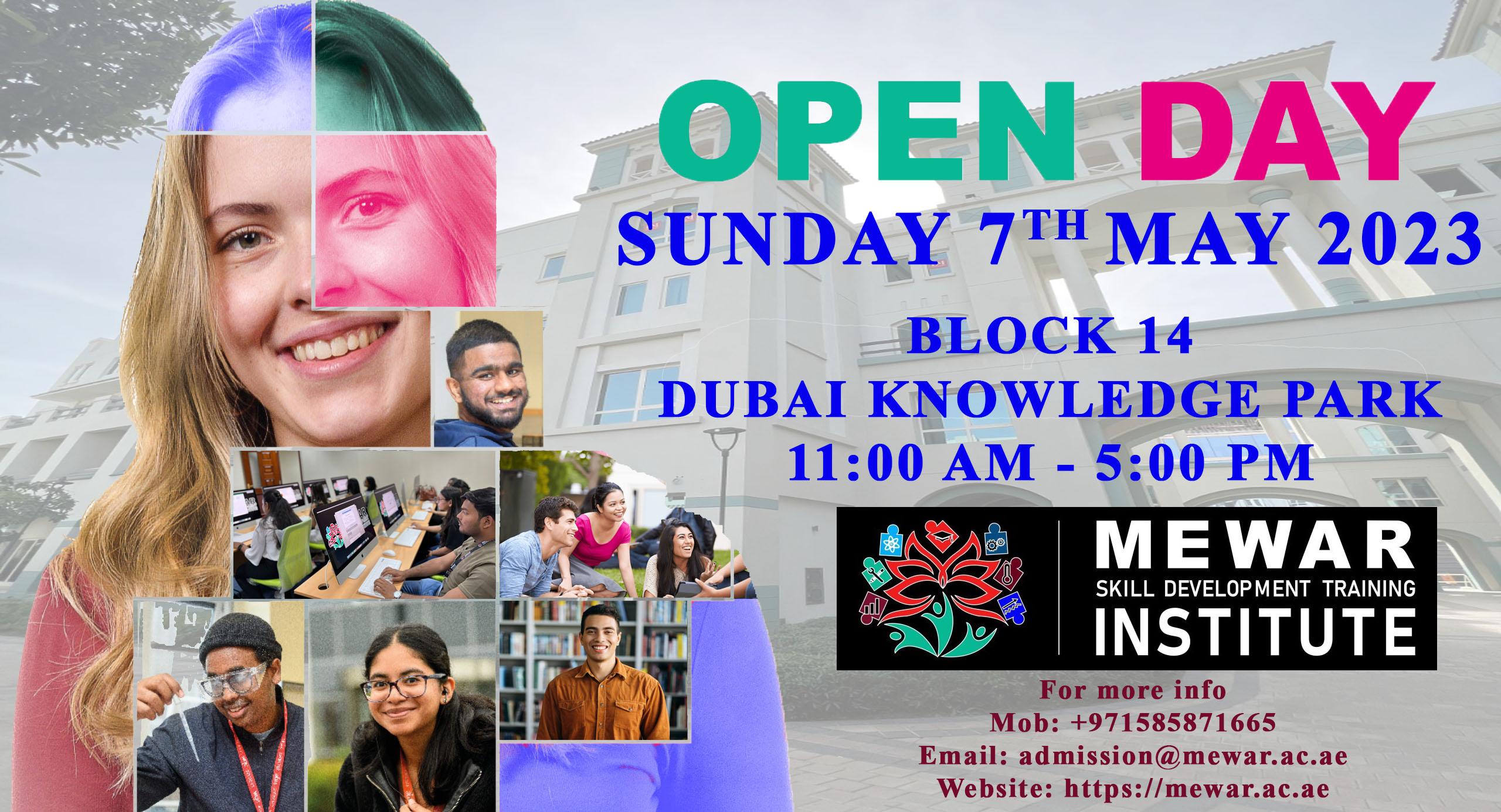 Open day mewar institute dubai knowledge park